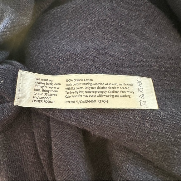 Eileen Fisher Midnight Blue Hooded Boxy Sweater - Picture 12 of 12